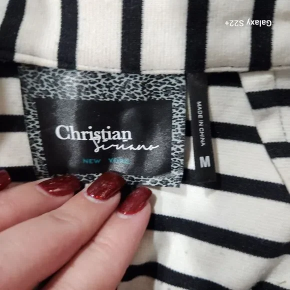 Christian Siriano New York Striped Blazer Womens SZ Med Polished Office Preppy - Picture 2 of 4